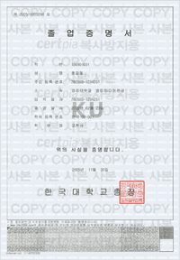 인터넷 출력 증명서 원본 예시